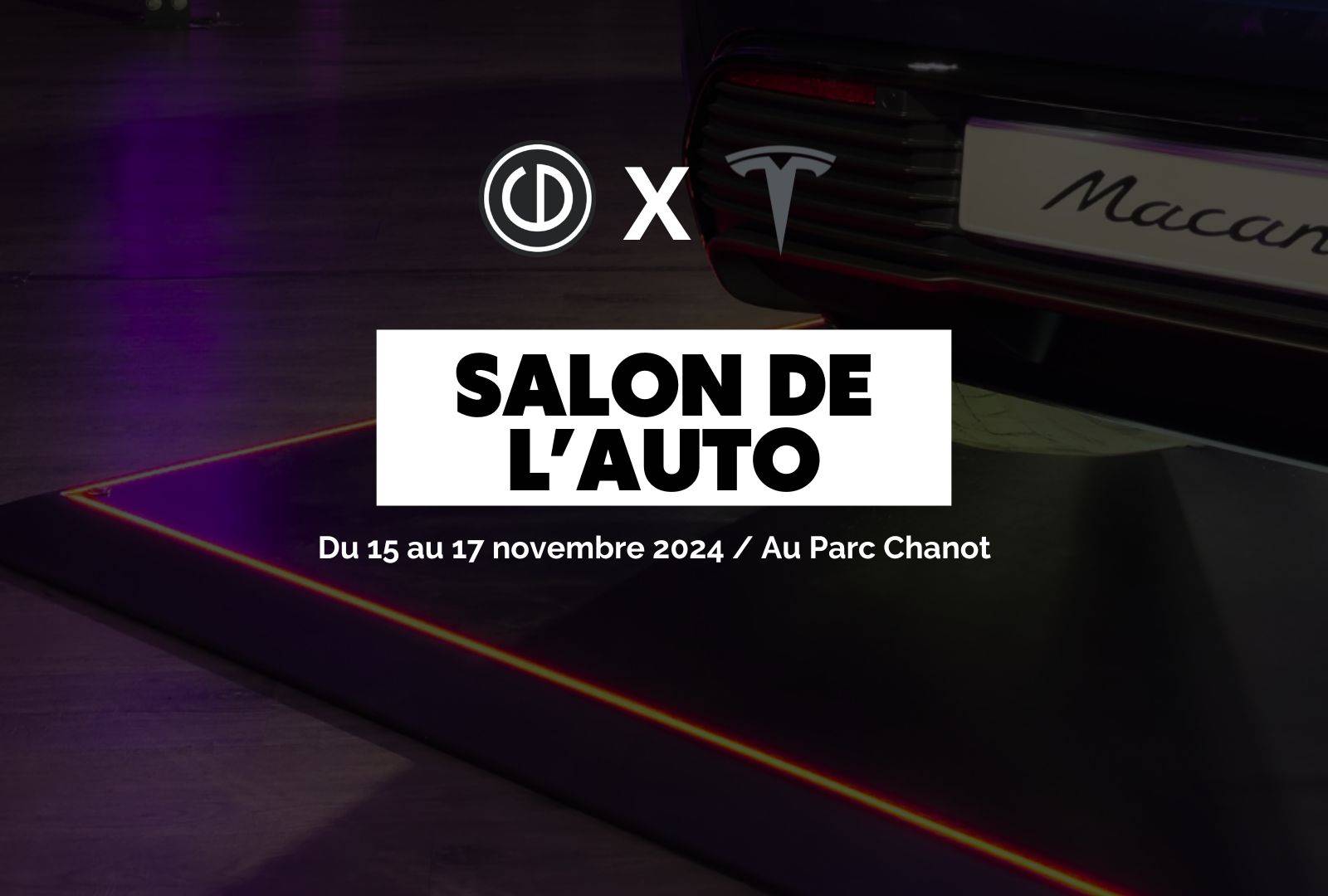 Salon de l'auto avec Tesla