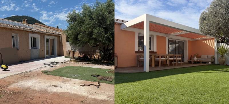 avant après pergola La Farlède