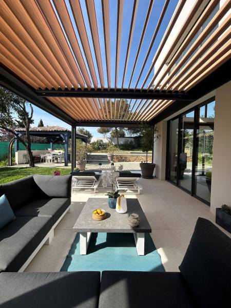 Pergola en bois aluminium 
