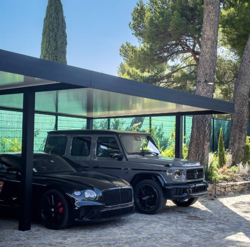 abri de voiture en alu cauchi design