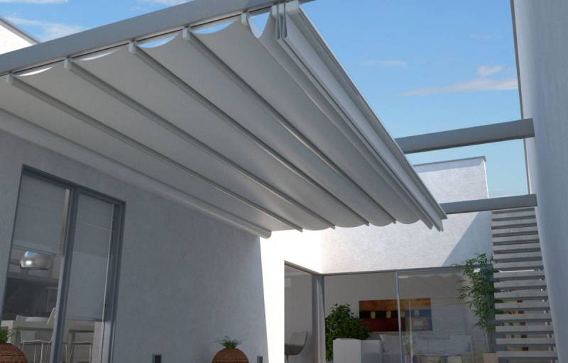 Pergola toile Pratic par Cauchi Design dans le var