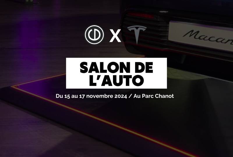Salon de l'auto avec Tesla